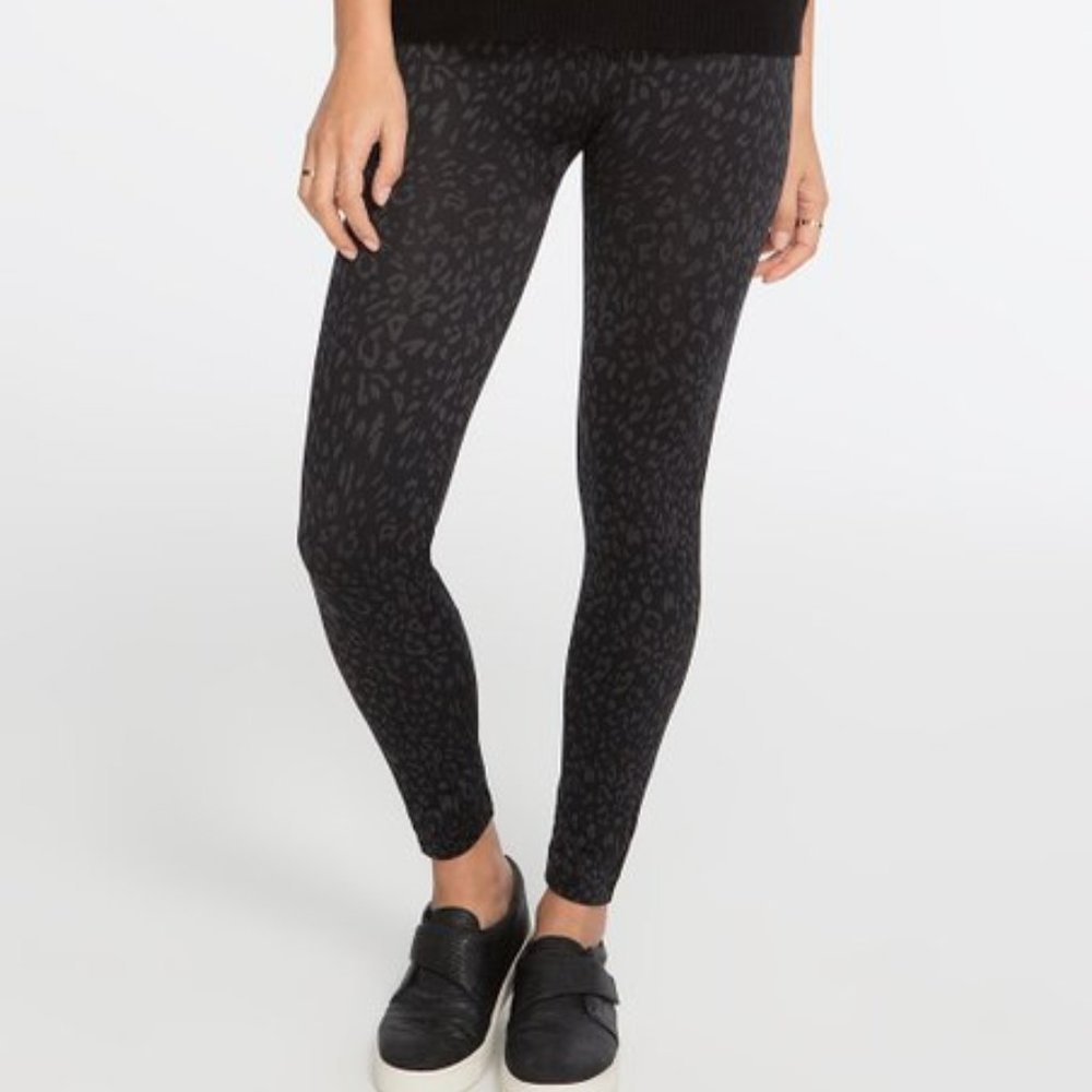 SPANX look at me now seamless legging black leopard
